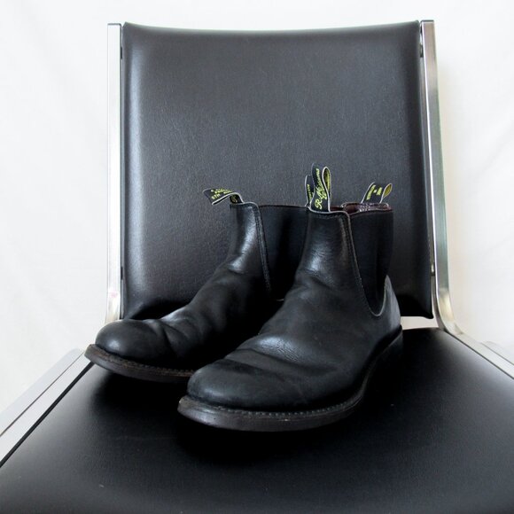 R.M. WILLIAMS Vintage 1980s Mens Black Genuine Leather Chelsea Boots Size Mens 8 main image 12